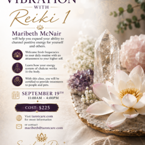 Raise Your Vibration Reiki 1 with Maribeth